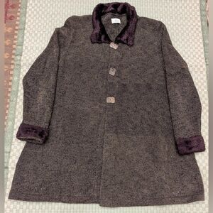 Vintage Dia Wool Blend Coat Women's Size Large Made in USA